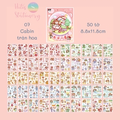 [HOTIS] 50 MẪU - Sticker dán sổ hoạt hình Colorful Dream - 50 tờ/ hộp
