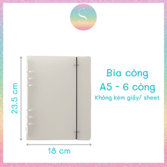 [HOTIS] White Binder - Bìa còng A6/ A5/ B5/ A4 (Không kèm giấy)