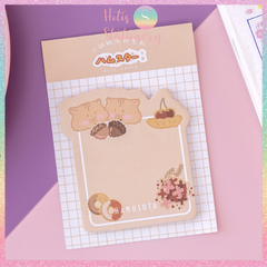 [HOTIS] Giấy note thú cưng phong cách Nhật Bản - 30 tờ - 9x12cm - Có keo dán