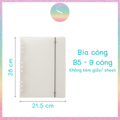 [HOTIS] White Binder - Bìa còng A6/ A5/ B5/ A4 (Không kèm giấy)