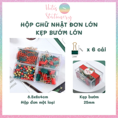 [HOTIS] Bộ Quà tặng VPP Giáng Sinh - Combo kẹp giấy, kẹp bướm, đinh ghim, nam châm, đồ bấm kim và kim bấm