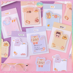 [HOTIS] Giấy note thú cưng phong cách Nhật Bản - 30 tờ - 9x12cm - Có keo dán