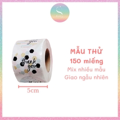 [HOTIS] Sticker Thank You Bigsize, Nhãn dán cám ơn Cỡ lớn 3.8cm/ 5cm - 500 miếng