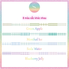 [HOTIS] Washi cuộn caro tape màu pastel tinh tế - Dài 3m