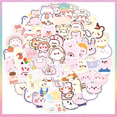 [HOTIS] Set 10 miếng dán Sticker dán mũ bảo hiểm, vali, laptop, điện thoại, 3cm/ cái