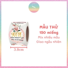 [HOTIS] Sticker Thank You Bigsize, Nhãn dán cám ơn Cỡ lớn 3.8cm/ 5cm - 500 miếng