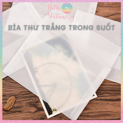 [HOTIS] Set 10 cái Bìa thư giấy can trong suốt đựng thư, thiệp cưới, card, voucher