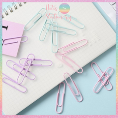 [HOTIS] Kẹp giấy kim loại màu Macaron Paper Clip kẹp bướm giữ tài liệu
