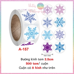 [HOTIS] 49 MẪU - Sticker nhãn dán Giáng Sinh Noel niêm phong trang trí hộp quà