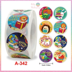 [HOTIS] Sticker Cuộn 500 Nhãn Dán Khen Thưởng Học Sinh - Tạo Động Lực, Kích Thích Học Tập, Phù Hợp Giáo Viên & Phụ Huynh