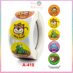 [HOTIS] Sticker Cuộn 500 Nhãn Dán Khen Thưởng Học Sinh - Tạo Động Lực, Kích Thích Học Tập, Phù Hợp Giáo Viên & Phụ Huynh