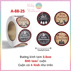 [HOTIS] 49 MẪU - Sticker nhãn dán Giáng Sinh Noel niêm phong trang trí hộp quà