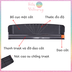 Bàn cắt giấy A3 cỡ lớn 45.6x13cm - Màu đen