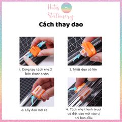 Bàn cắt giấy A3 cỡ lớn 45.6x13cm - Màu đen