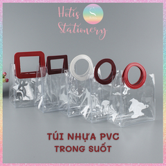[HOTIS] [CỠ LỚN] Túi PVC trong suốt loại dày cầm tay đựng quà tặng, mỹ phẩm - Nhiều kích cỡ, màu sắc