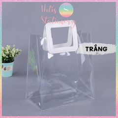 [HOTIS] [CỠ LỚN] Túi PVC trong suốt loại dày cầm tay đựng quà tặng, mỹ phẩm - Nhiều kích cỡ, màu sắc