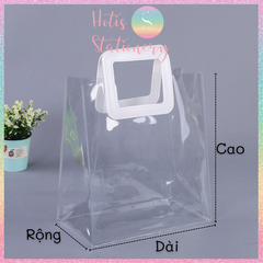 [HOTIS] [CỠ LỚN] Túi PVC trong suốt loại dày cầm tay đựng quà tặng, mỹ phẩm - Nhiều kích cỡ, màu sắc