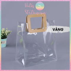[HOTIS] [CỠ LỚN] Túi PVC trong suốt loại dày cầm tay đựng quà tặng, mỹ phẩm - Nhiều kích cỡ, màu sắc