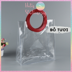 [HOTIS] [CÕ NHỎ] Túi PVC trong suốt loại dày cầm tay đựng quà tặng, mỹ phẩm