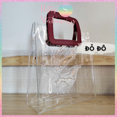 [HOTIS] [CÕ NHỎ] Túi PVC trong suốt loại dày cầm tay đựng quà tặng, mỹ phẩm