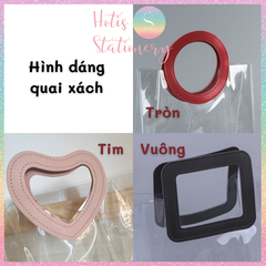[HOTIS] [CỠ LỚN] Túi PVC trong suốt loại dày cầm tay đựng quà tặng, mỹ phẩm - Nhiều kích cỡ, màu sắc
