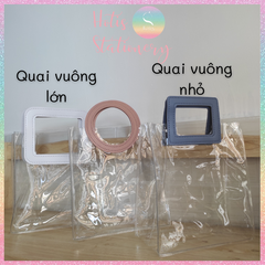 [HOTIS] [CÕ NHỎ] Túi PVC trong suốt loại dày cầm tay đựng quà tặng, mỹ phẩm