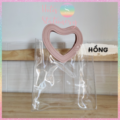 [HOTIS] [CỠ LỚN] Túi PVC trong suốt loại dày cầm tay đựng quà tặng, mỹ phẩm - Nhiều kích cỡ, màu sắc
