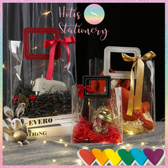 [HOTIS] [CỠ LỚN] Túi PVC trong suốt loại dày cầm tay đựng quà tặng, mỹ phẩm - Nhiều kích cỡ, màu sắc