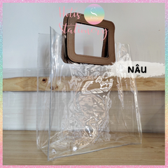 [HOTIS] [CỠ LỚN] Túi PVC trong suốt loại dày cầm tay đựng quà tặng, mỹ phẩm - Nhiều kích cỡ, màu sắc