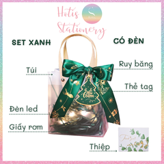 [HOTIS] Full combo 6 món túi đựng quà tặng Giáng Sinh 2023