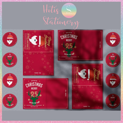 [HOTIS] Full combo 6 món túi đựng quà tặng Giáng Sinh 2023