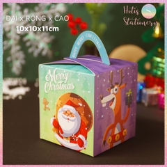 [HOTIS] Túi giấy đựng quà tặng Giáng Sinh Noel Merry Christmas mặt kính trong suốt, hộp quà Noel Mini