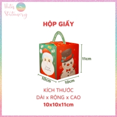 [HOTIS] Túi giấy đựng quà tặng Giáng Sinh Noel Merry Christmas mặt kính trong suốt, hộp quà Noel Mini