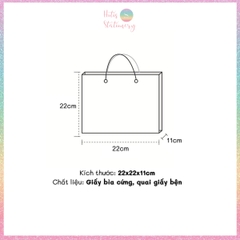 [HOTIS] Túi giấy đựng quà tặng Best Love trắng hồng quai xách KT 22x22x11cm - Lễ Tình nhân, sinh nhật, tặng quà