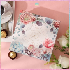 [HOTIS] 14 mẫu - Set Hộp đựng quà tự gấp kèm Túi giấy tiện lợi tiết kiệm hơn KT 20x20x6cm