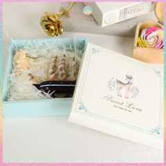 [HOTIS] 14 mẫu - Set Hộp đựng quà tự gấp kèm Túi giấy tiện lợi tiết kiệm hơn KT 20x20x6cm