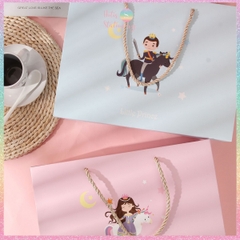 [HOTIS] 5 mẫu - Set Hộp đựng quà tự gấp kèm Túi giấy tiện lợi tiết kiệm hơn, dáng hộp chữ nhật