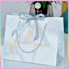 [HOTIS] 8 MẪU - Túi giấy đựng quà tặng vân gold gradient có quai xách và tặng kèm ruy băng thắc nơ đôi - 3 size