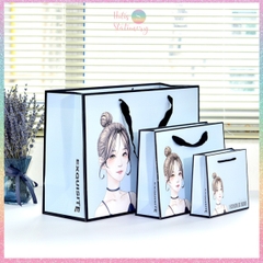 [HOTIS] Túi giấy đựng quà tặng hình cô gái thanh lịch có quai xách