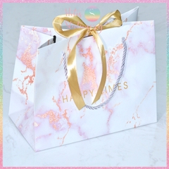 [HOTIS] 8 MẪU - Túi giấy đựng quà tặng vân gold gradient có quai xách và tặng kèm ruy băng thắc nơ đôi - 3 size