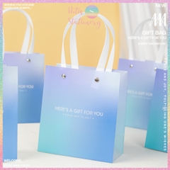 [HOTIS] Túi Đựng Quà Tặng Màu Gradient Kèm Ruy Băng Thắt Nơ - Túi Đựng Mỹ Phẩm, Đựng Quà Nhiều Size, Chất Liệu Nhựa Cao Cấp