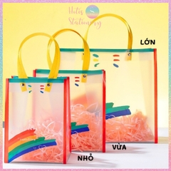 [HOTIS] Túi Đựng Quà Tặng Cầu Vồng Chống Thấm Nước, Thiết Kế Hiện Đại - Nhiều Size Lựa Chọn, Kèm Giấy Rơm