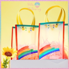 [HOTIS] Túi Đựng Quà Tặng Cầu Vồng Chống Thấm Nước, Thiết Kế Hiện Đại - Nhiều Size Lựa Chọn, Kèm Giấy Rơm