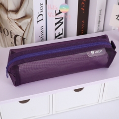 [HOTIS] Túi lưới đựng bút trong suốt gam màu retro sang chảnh hiện đại