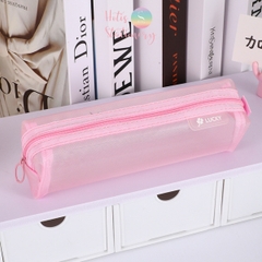 [HOTIS] Túi lưới đựng bút trong suốt gam màu retro sang chảnh hiện đại