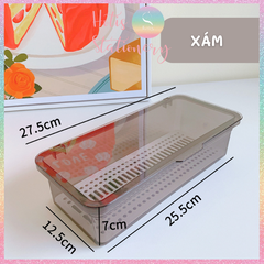 [HOTIS] Hộp đựng đồ đa năng bằng nhựa, đựng bút, sticker, cọ vẽ, cọ trang điểm, bông phấn