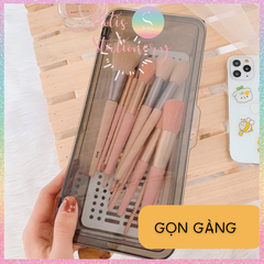[HOTIS] Hộp đựng đồ đa năng bằng nhựa, đựng bút, sticker, cọ vẽ, cọ trang điểm, bông phấn