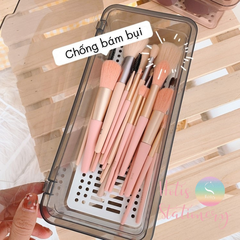 [HOTIS] Hộp đựng đồ đa năng bằng nhựa, đựng bút, sticker, cọ vẽ, cọ trang điểm, bông phấn