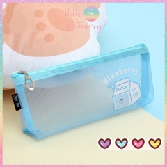 [HOTIS] Túi lưới đựng bút trong suốt hoạt hình màu dễ thương - Bóp viết có 8 màu