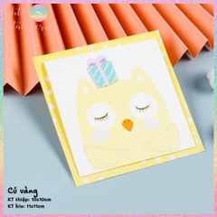[HOTIS] Thiệp giấy 3D hình thú đáng yêu gấp gọn, kèm bao thư giấy, tặng quà sinh nhật, valentine